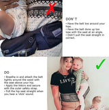 Hipseat Babydrager 0-36 maanden, lichte, verstelbare, rugondersteunende taillekruk, 3-in-1 babydrager voor pasgeborenen tot peuterzitje (lichtgrijs)