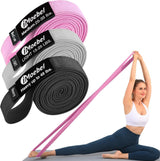 Fitnessband, geweven weerstandsbanden, lange weerstandsbanden, antislip, theraband, gymnastiekband, optrekband voor krachttraining, crossfit, yoga, home-workout