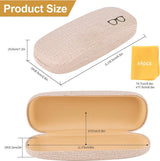 Brillenkoker Hard Shell 4-delige beschermhoes voor brillen Brillenopbergdoos Brillendoos Draagbare harde brillenkoker Geschikt voor de meeste brillen en zonnebrillen, geel