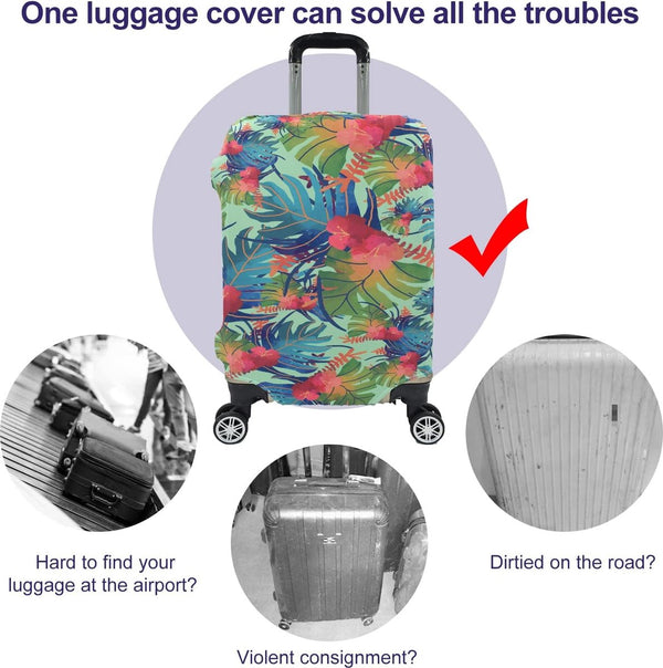 Koffer Beschermhoezen - Elastische Spandex Kofferbeschermer Cover Wasbaar Bagage Cover S/M/L/XL, Meerkleurig