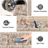 Tapijtloper voor gang, antislip, wasbaar, 60 x 180 cm, keukentapijt, gang, tapijt, hal, loper, lang, vintage tapijt, voor woonkamer, keuken, slaapkamer