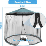 335 x 240 cm muggennet voor parasols