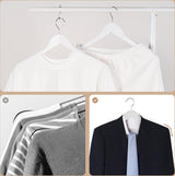 20 stuks houten kleerhangers sterke houten kleerhangers met 360° haak transparante antislipstrip en schouderinkepingen voor bretels, jassen, jassen, pakken (wit)
