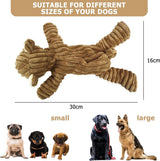 Hundespielzeug Hondenspeelgoed, touwtrekken, pluche piepend met crinkle-papier en hondentouw, robuust hondenkauwspeelgoed voor puppy's, kleine, middelgrote en grote honden (beer)