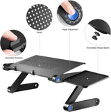 Laptoptafel voor bed, computertafel, notebooktafel, schootbureau, hoek, opklapbare bedtafel, 360 graden verstelbare hoek, afneembaar, draagbaar, boekensalontafel, compatibel met alle soorten laptops