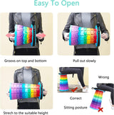 Telescopische kruk met kussen, opvouwbaar, lichtgewicht en draagbaar, kruk voor volwassenen, campingkruk voor wandelen, reizen, barbecue, maximale belasting 200 kg, met draagtas