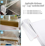 Set van 8 acryl plankverdelers voor kasten, transparante plankverdelers, kasten, plankopslag en organisatie, geen boren, houten plankverdelers