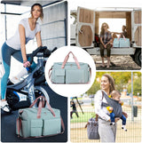 35L sporttas voor dames, opvouwbare reistas met schoenenvak en natvak, waterafstotende weekendtas, gymreistas, handbagage, trainingstas voor dames, heren, groen en roze