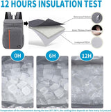 Koelrugzak, thermische rugzak, 23 liter, picknickrugzak, koeltas, groot, geïsoleerd, perfect voor picknicks, stranduitstapjes, wandelen, werk en familie-uitstapjes