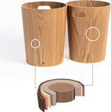 Prullenbak van echt hout Börje | Moderne houten vuilnisemmer voor kantoor, kinderkamer, slaapkamer enz. | essenhout
