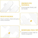 5 stuks kunststof witte randen tuinhek decoratieve tuinhekken panelen tuin lathek randen gazon bloembedden plantenranden voor tuin gazon paden (50 x 30 cm)