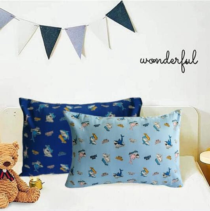 Kinderkussenhoes, 2 stuks, 100% katoenen babykussensloop, 40 x 60 cm kussensloop, zacht, ademend voor jongens en meisjes, beddengoed, babykussensloop met envelop