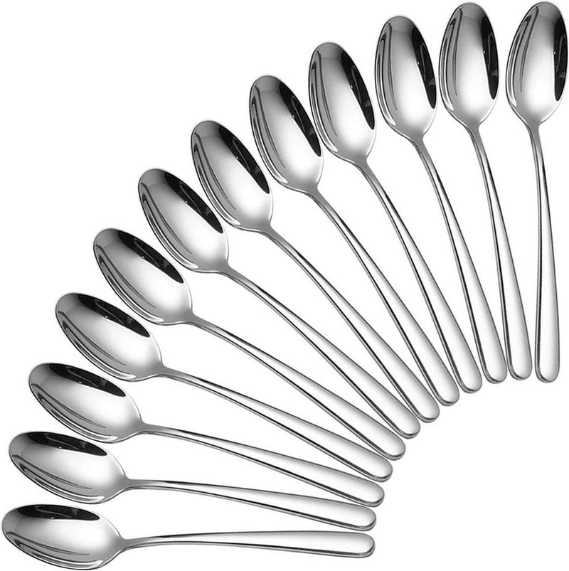 18/10 eetlepel, roestvrij staal, soeplepel, koffielepel, tafel, diner, lepel, tafelservies, bestekset voor thuisgebruik, keuken, restaurant (12 stuks)