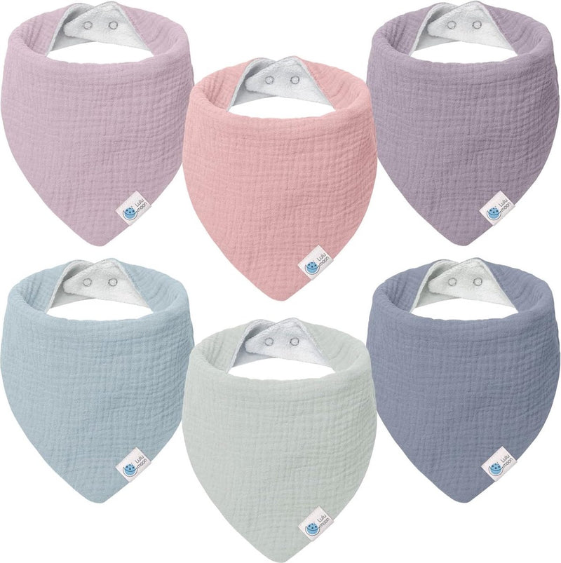 Slabbetje Baby Driehoekige Sjaal Baby Mousseline Halsdoek Baby voor jongens en meisjes (Pac van 6, Droom Eenhoorn)