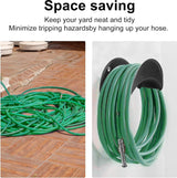 Slanghanger van hardstaal, 2 stuks wandhouder (tuinslanghouder, autoslang en koordhanger, versteviging, tuinslangrek met schroeven en expansiebouten