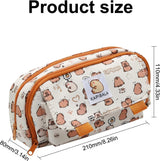 etui, schattig etui voor meisjes, jongens, schoolbenodigdheden, etui, grote etui met vakken, stoffen etui, Kawaii (S1)