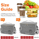 Koeltas, 5,5 liter, kleine koeltas, opvouwbaar, koeltas, picknicktas, draagbare koeltas, geschikt voor reizen, picknick, wandelen, grillen.
