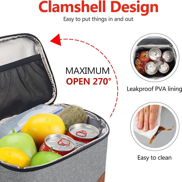 Kleine koeler/isolatie-tas, lichte lunch-tas voor het werk, school, opvouwbaar, met waterdichte ritssluiting, m