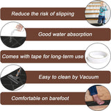 Set van 15 trapmatten, voor binnen, 76 x 20 cm, zwart, rechthoekig, trapmatten, zelfklevend, grijs, traptapijt, antislip, traptapijt voor kinderen, ouderen en honden