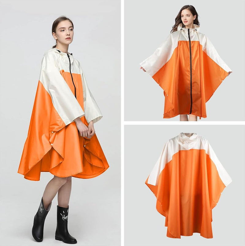 Modieuze regenponcho, uniseks, regenjas, ademend, regencape, lichte regenjas, regenbeschermende kleding, regenjas, als picknickdeken, zonnezeil voor heren en dames, fiets, motorfiets, wandelen,