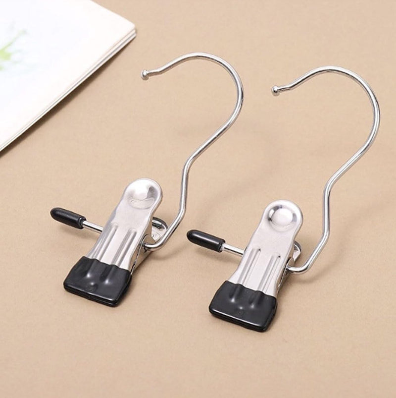 20 stuks roestvrij stalen washaken, antislip, kledinghangers, clip, wasknijpers, metalen knijpers, 360 graden draaibaar, voor broeken, mutsen en handdoeken