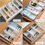 Ladeverdelers, 2 stuks Ladeorganizer Ladeorganizer Ladeverdelers Verstelbare ladeorganizer Kantoorladeverdeler Ladeverdeler Ladeorganizer (wit)