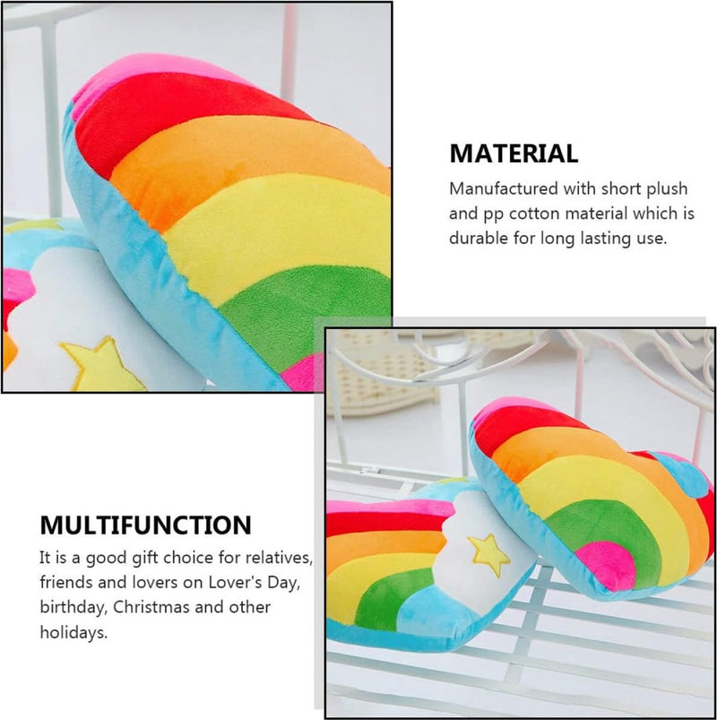 stoffen kussen hart willekeurig chique kussen woondecoratie sprei zacht cadeau decoratieve ster regenboog kamer omarmd kussen pluche Valentijnsdag voor