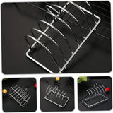 Broodstandaard Huishoudelijk gereedschap Vlechtgereedschap Roestvrijstalen luchtfriteuse Toaststandaard Roestvrijstalen metalen broodstandaard Heteluchtfriteusestandaard Tafeltoasthouder voor