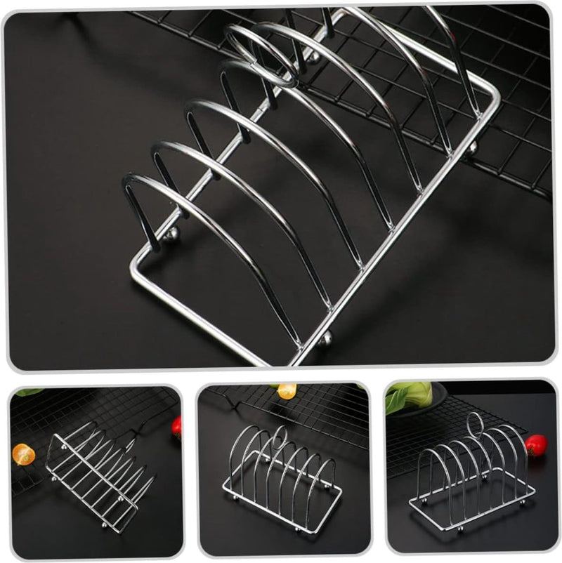 Broodstandaard Huishoudelijk gereedschap Vlechtgereedschap Roestvrijstalen luchtfriteuse Toaststandaard Roestvrijstalen metalen broodstandaard Heteluchtfriteusestandaard Tafeltoasthouder voor