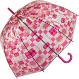 Paraplu Long AC Domeshape Copper Stripes, kaleidoscoop, paraplu automatisch