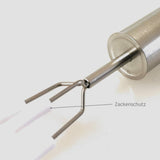 Pellaardappelspies, aardappelspies, pellaardappelvork, voorvork, kartels, bescherming, driepuntige pellaardappelen, schillen, spies, roestvrij staal, 3 tanden, maïskolf, geschikt