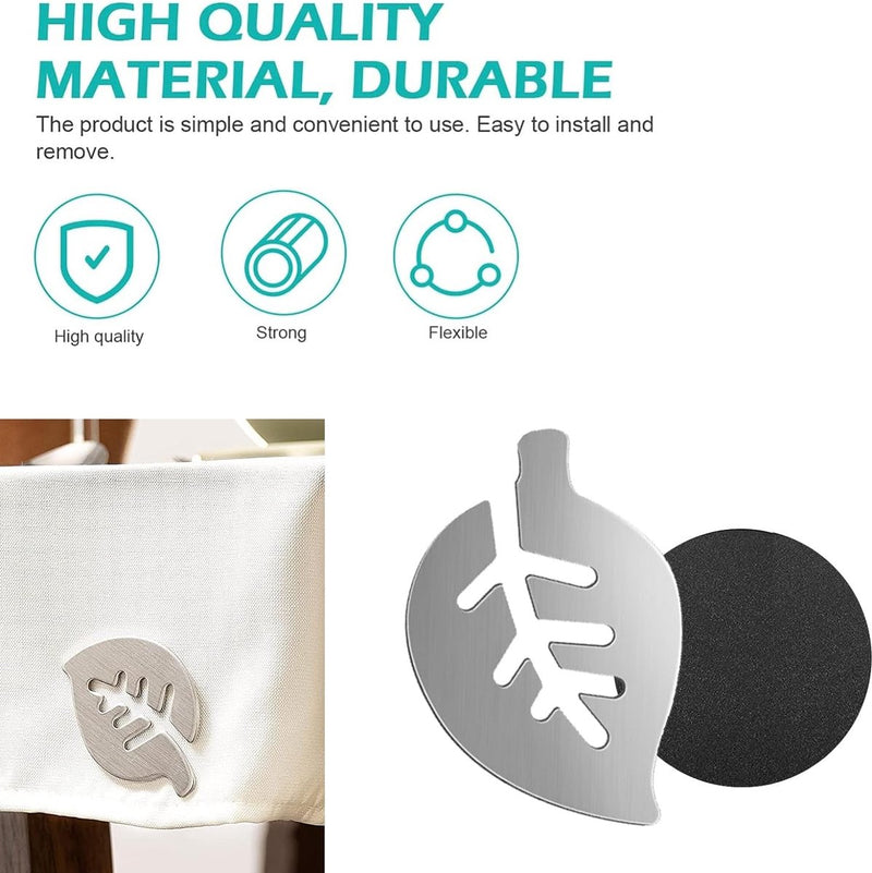 Set van 8 tafelkleedgewichten met magneet, bloemenblad, extra zware magnetische gewichten voor buiten, binnen en buiten