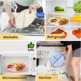 4 stuks gedeelde borden met onderverdeling, 20 cm borden met onderverdeling, onbreekbare portie controleborden, gedeelde eetborden, onderverdeeld voor volwassenen en kinderen