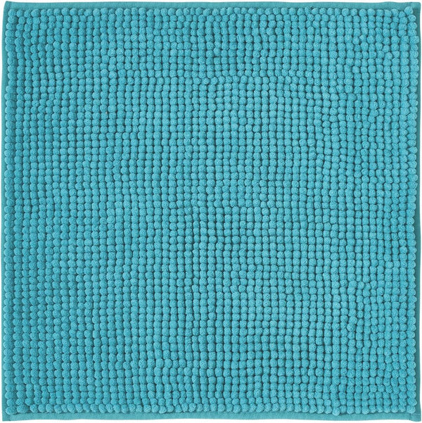 Badmat, antislip, combineerbaar als badmatset, badkamertapijt, badkamermat, wasbaar van chenille, douchemat voor douche, badkuipen, wc-mat, petrol-turquoise, 45x45 cm