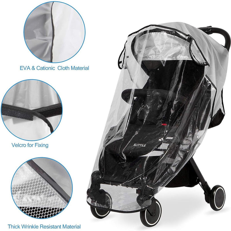 Regenhoes kinderwagen, kinderwagen regenhoes universeel, regenhoes buggy, reisweerbescherming voor winddicht, waterdicht, bescherming tegen zon, stof, sneeuw