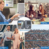 Paspoorttas paspoorthoes familie reizen portemonnee waterdichte reisorganizer voor het opbergen van creditcards ID-kaart instapkaarten tickets, grijs, Casual