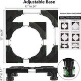 Mini-koelkaststandaard met 4 sterke voeten, universele wasmachine- en drogerbasis Verstelbare koelkaststandaard, multifunctionele wasmachinebasis voor kleine apparaten, zwart