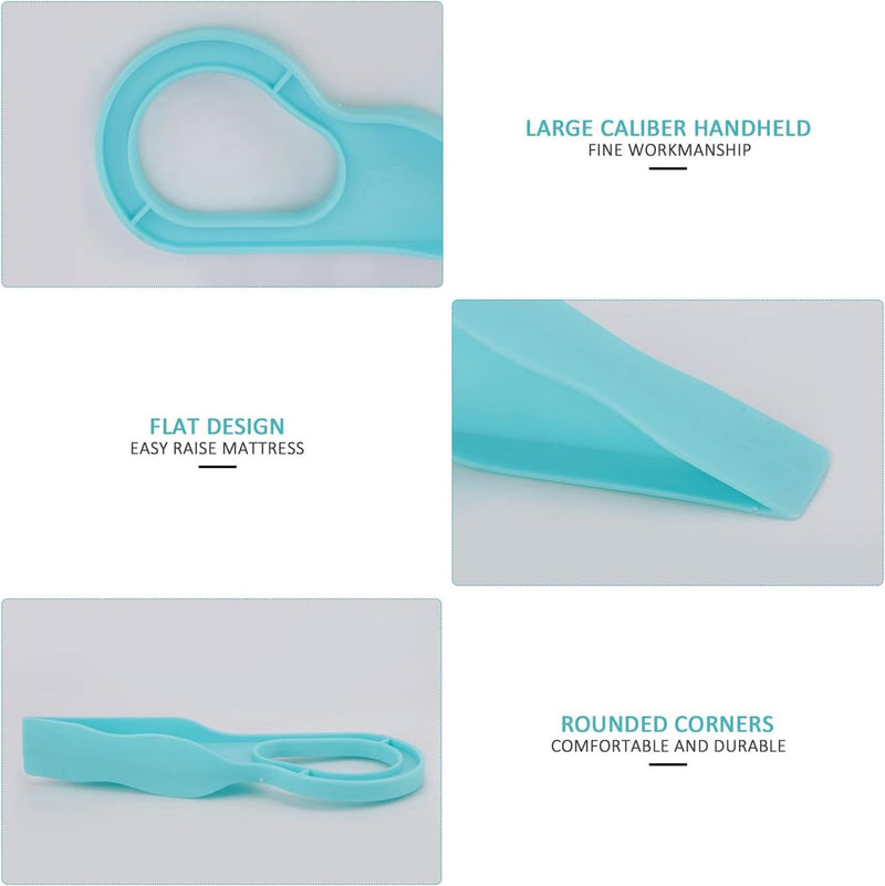2 stuks matrasheffer, ergonomische matraswigheffer, huishoudelijke matrasheffer, matrashulpmiddel voor snelle vervanging van het laken (cyaan)