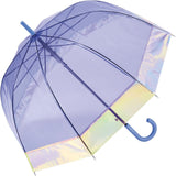 Paraplu lange koperen strepen, glanzende rand