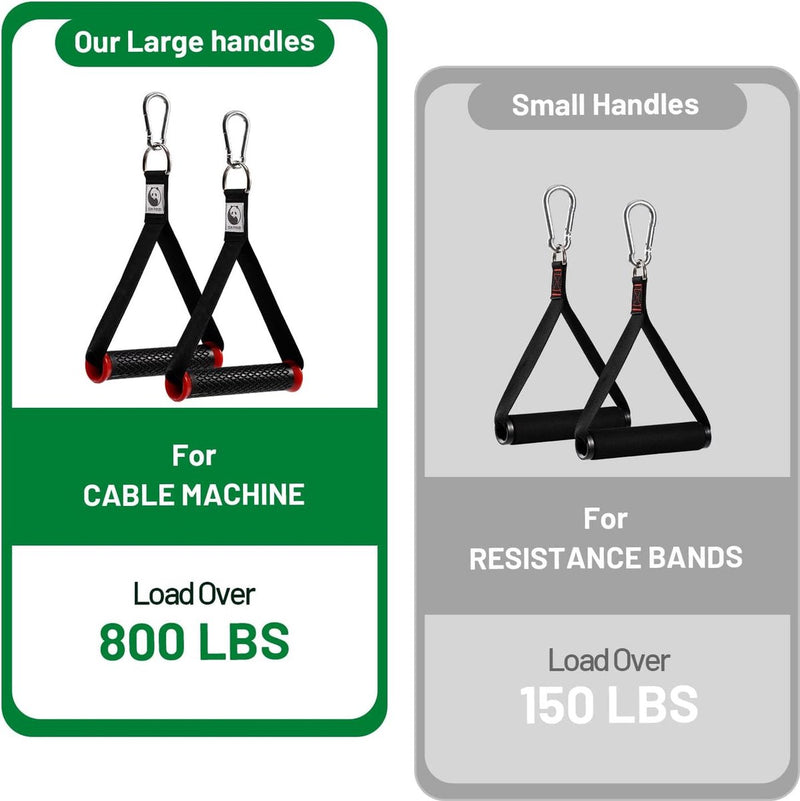 2 stuks eenhandsgrepen, lattrekgreep voor fitnessbandenset, ideaal voor workout aan het trekkoord, kabelstation of krachttoren, oefeningen