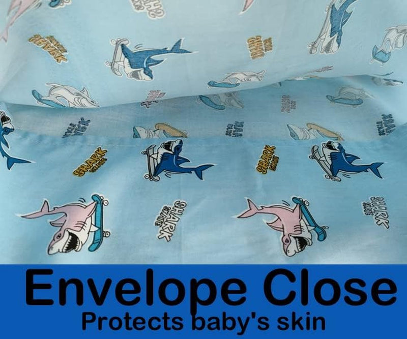 Kinderkussenhoes, 2 stuks, 100% katoenen babykussensloop, 40 x 60 cm kussensloop, zacht, ademend voor jongens en meisjes, beddengoed, babykussensloop met envelop