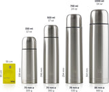 Thermosfles, 1 l, van roestvrij staal, lekvrije thermoskan met drinkbeker voor onderweg, isolatie van warme dranken, donkergroen