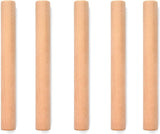 5 stuks houten deegroller, beukenhout, voor pizza, pasta, brood (bruin)