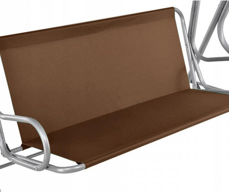Vervangende schommelstoelhoes voor Hollywood schommelstoelhoes voor tuinstoel buiten 2- en 3-zits (bruin 168 x 56 x 56 cm)