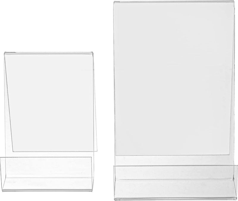 Pak van 10 acryl boekenstandaarden, acryl tablethouder boekensteunen, kunstdisplayhouder voor fotoalbum, brochure, paperback op tafelblad, planken, klaslokaal, bibliotheek, winkel