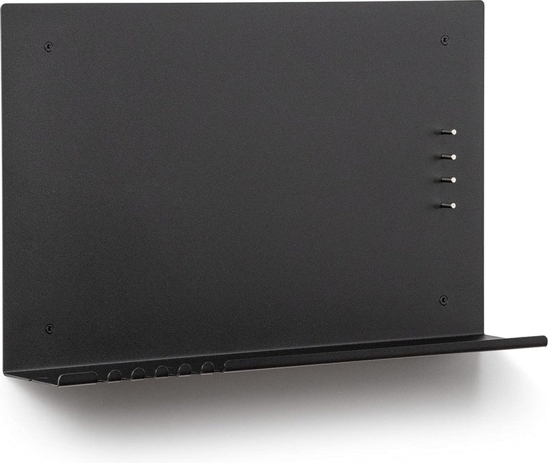 Magneetbord met magneten, sleutelorganizer, telefoonrek met houder voor kabel, 49 x 30 cm, kleur zwart