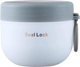 600 ml mueslibeker, yoghurtbeker, yoghurtbeker, lekvrije salade, to-go beker, papbeker, PP lunchbox, lunchpot to go & vouwlepel voor elk ontbijt, lunch, wit