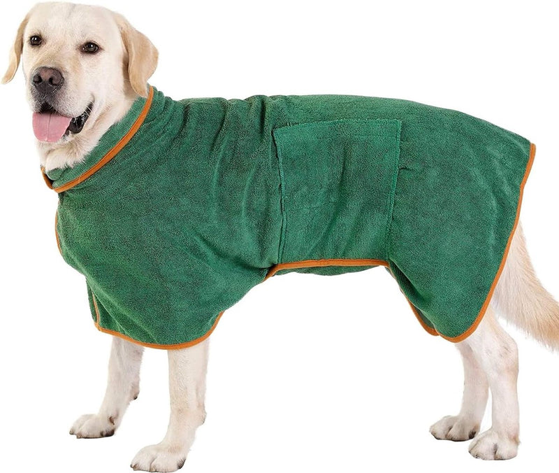 Hondenbadjas, microvezel badhanddoek voor de hond, badjas voor kleine, middelgrote en grote honden (M, L, XL), m