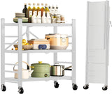 Plank om op te bergen. Modulair multifunctioneel rek Plank met wielen. Inklapbare staande plank. Meubels voor keuken, badkamer, slaapkamer, woonkamer met 3 opbergvakken.