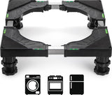 Mini-koelkaststandaard met 4 sterke voeten, universele wasmachine- en drogerbasis Verstelbare koelkaststandaard, multifunctionele wasmachinebasis voor kleine apparaten, zwart